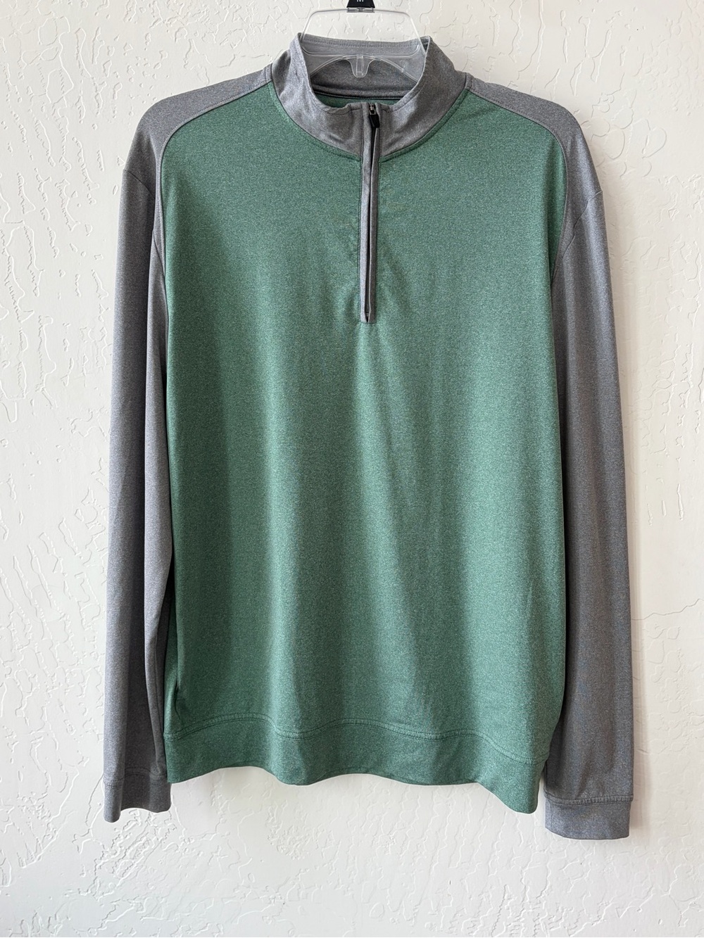 johnnie o 1/4 zip performance Medium Green/ Gray
